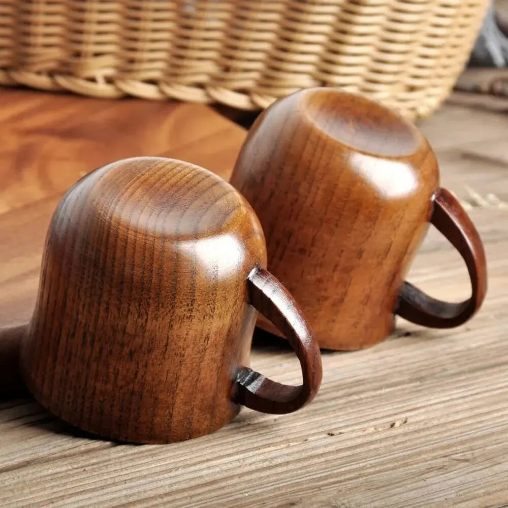 Solid Wood Stout Cup with Handle