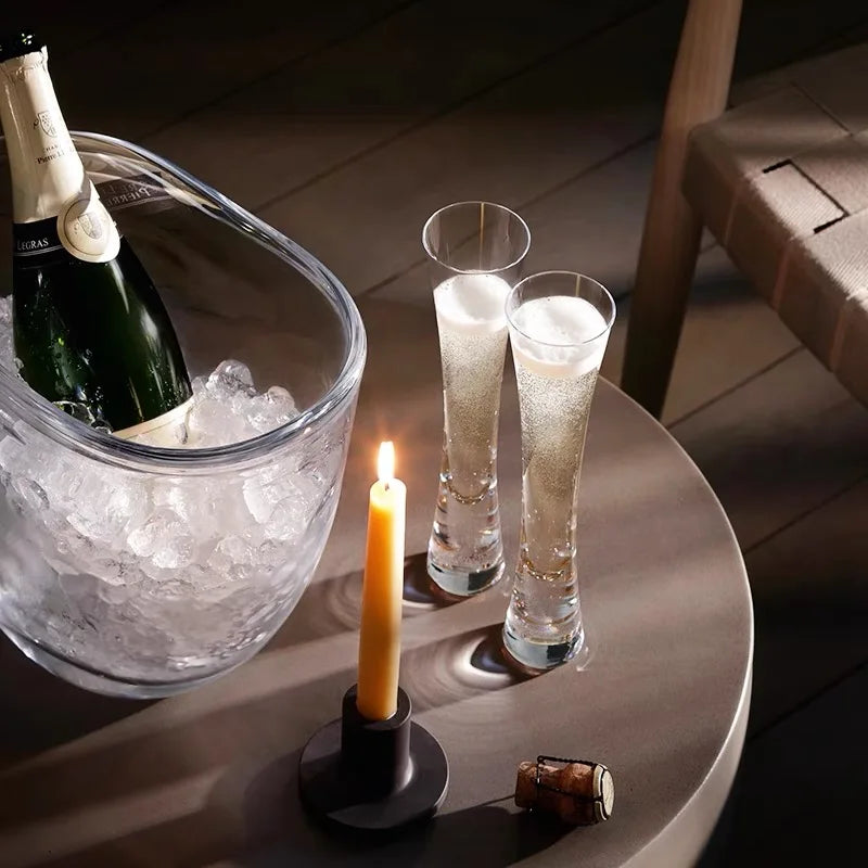 Handleless Crystal Champagne Glasses