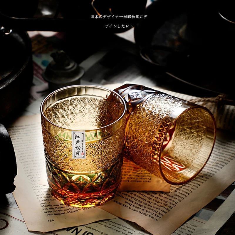Edo Kiriko Royal Hand-carved Crystal Glass