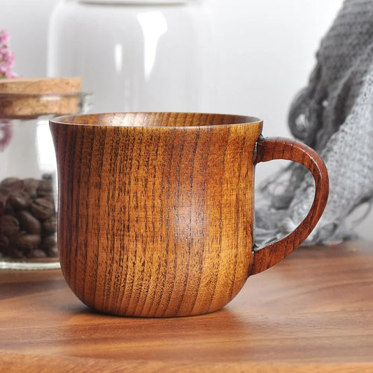 Solid Wood Stout Cup with Handle