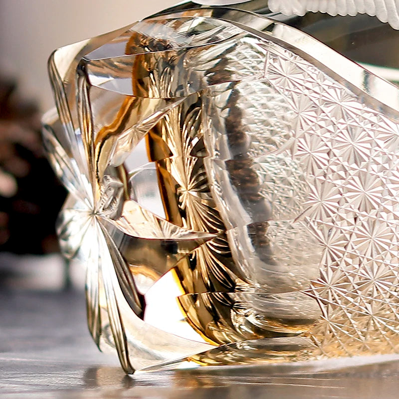 Edo Kiriko Phoenix Crystal Glass