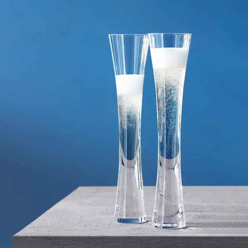 Handleless Crystal Champagne Glasses