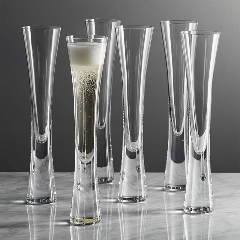 Handleless Crystal Champagne Glasses