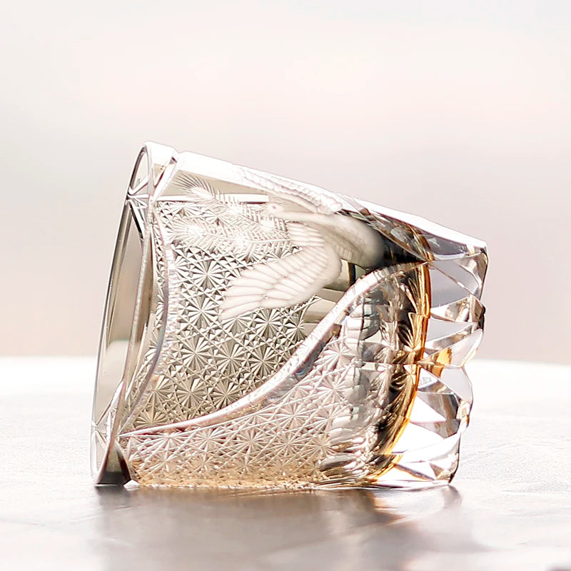 Edo Kiriko Phoenix Crystal Glass