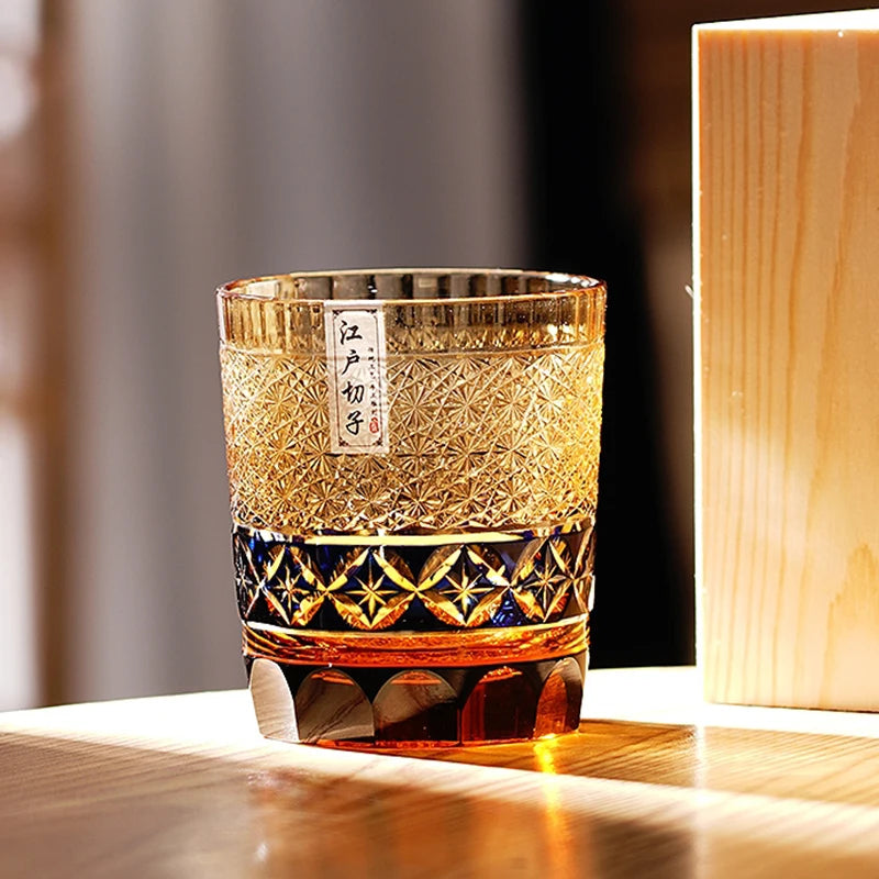 Edo Kiriko Royal Hand-carved Crystal Glass