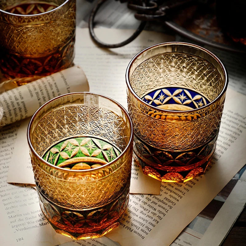 Edo Kiriko Royal Hand-carved Crystal Glass