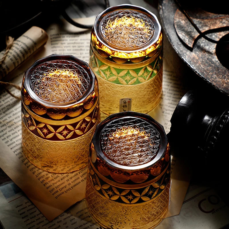 Edo Kiriko Royal Hand-carved Crystal Glass